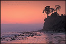 Picture: People walking on sand at Butterfly Beach at sunset, Santa Barbara, California