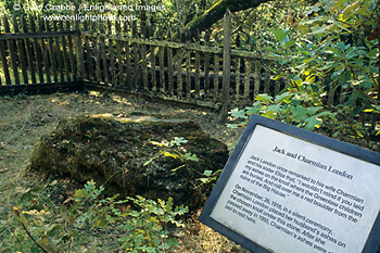 Lava Rock at grave of Jack London, Jack London State Historic Park, near Glen Ellen, Sonoma Valley, California