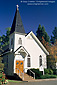 Old wooden historic Kenwood Community Church, c. 1890, Sonoma Valley, California