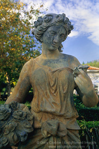 Statue in garden at Chateau St. Jean, Kenwood, Sonoma Valley, Califonria