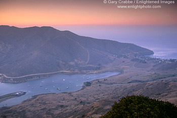 Picture: Sunset light over Two Harbors, Catalina Island, California
