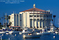 Picture: The Casino Building and boats in Avalon Harbor, Avalon, Catalina Island, California