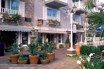 Picture: Courtyard shops and apartments in Avalon, Catalina Island, California