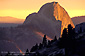 Sunset light on Half Dome, Yosemite National Park, California
