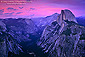 Pastel sky over Half Dome and Tenaya Canyon from Glacier Point, Yosemite National Park, California