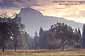 Morning light over Half Dome and the floor of  Yosemite Valley, Yosemite National Park, California