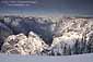 View over Yosemite Valley in winter, from Dewey Point, Yosemite National Park, California