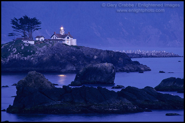 Photo: Battery Point Lighthouse in evening light, Crescent City, California