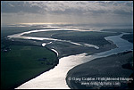 Picture: Aerial over the mouth of the Eel River, near Ferndale, Humboldt County, CALIFORNIA