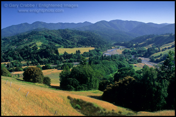 Photo: Looking toward the King Range and the Mattole River, near Honeydew, Humboldt County, CALIFORNIA