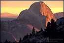 Picture: Sunset light on Half Dome, Yosemite National Park, California