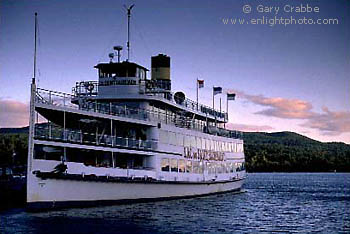 Tour boat on Lake George, Lake George Village, Adirondack Mountains, New York