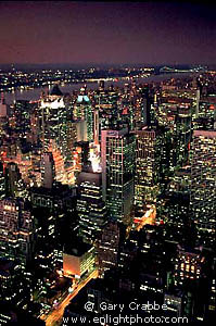 Lights of New York City at night, New York