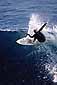 Pure Form - surfer riding a cresting wave, Santa Cruz, California