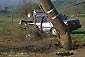 Image: Car wreck accident scene after hitting telephone pole, Contra Costa County, California
