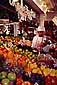 Fruitstand vendor at Pikes Place Market, Fishermans Wharf, Seattle, Washington