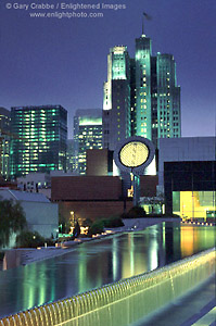 Evening light over Yerba Buena Gardens, South of Market Area (SOMA), San Francisco, California