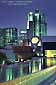 Evening light over Yerba Buena Gardens, South of Market Area (SOMA), San Francisco, California