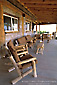 Photo: Rustic furniture chairs and decor on the front patio proch, Valley of the Gods Bed and Breakfast Inn, Utah