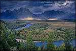 Picture of Stormy sunrise over the Grand Tetons from the Snake River Overlook, Grand Teton National Park, WYOMING