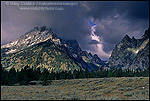 Picture of Teton Range dusted by first snowstorm of fall, Grand Teton Nat'l. Pk., WYOMING 
