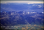 Aerial over The Grand Tetons and Driggs Valley, (Idaho) WYOMING
