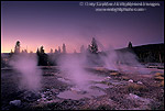 Picture: Fountain Paint Pot at twilight, Fountain Paint Pot area, Yellowstone National Park, Wyoming