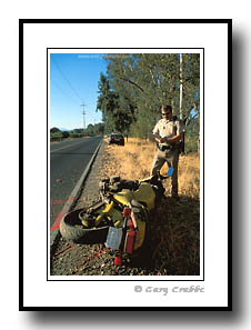 CHP officer at Motorcycle accident