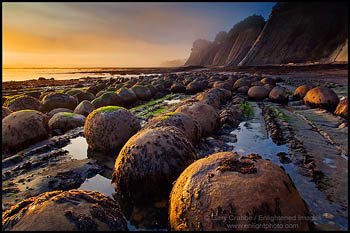 Photo: Sunset light at Bowling Ball Beach, near Point Arena, Mendocino County, California