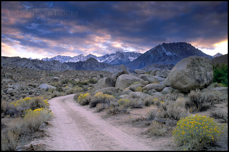 Image: Dirt road through the Buttermilk Region of the Eastern Sierra, near Bishop, California