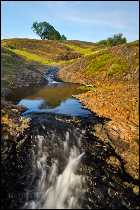 Image: Cascading stream in the North Table Mountain Preserve, near Oroville, California