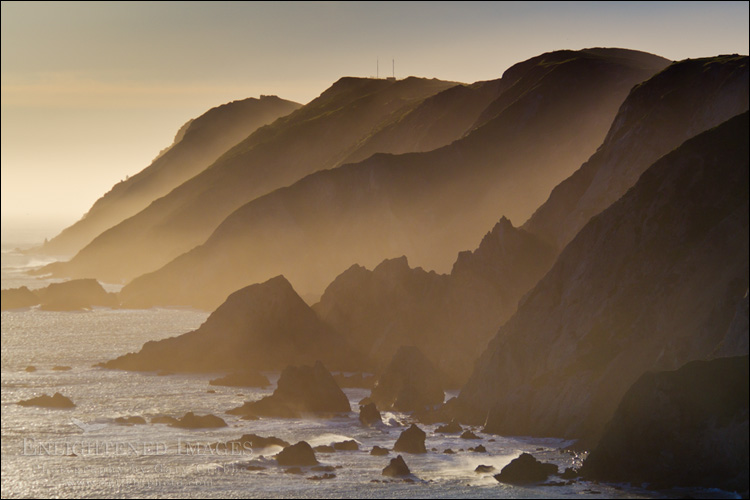 Image: Jagged coastal cliffs of the Point Reyes Headlands, Point Reyes National Seashore, Marin County, California