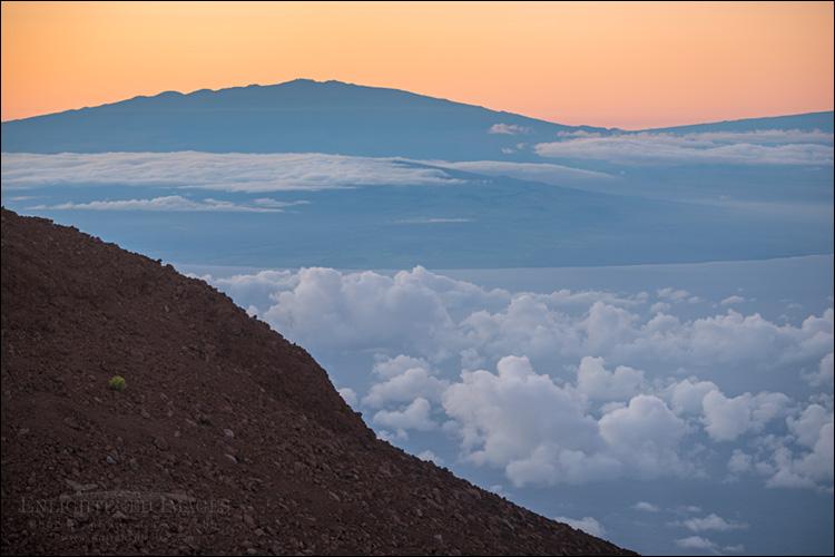 Image: The Big Island of Hawai'i as seen from the summit of Haleakala National Park, Maui, Hawaii