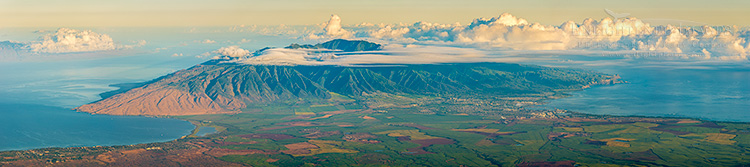 Image: Overlooking Central and West Maui from high on the slopes of Haleakala, Haleakala National Park, Maui, Hawaii