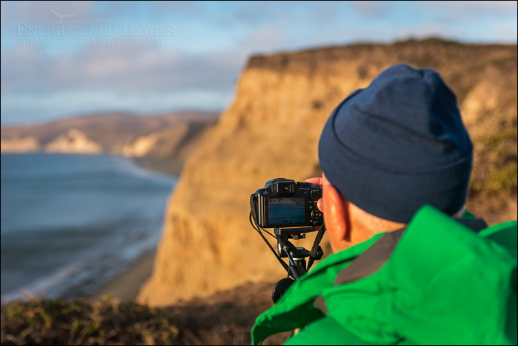 Image: Photography workshop participants shooting the sunset at the Point Reyes Headlands, Point Reyes National Seashore, Marin County, California