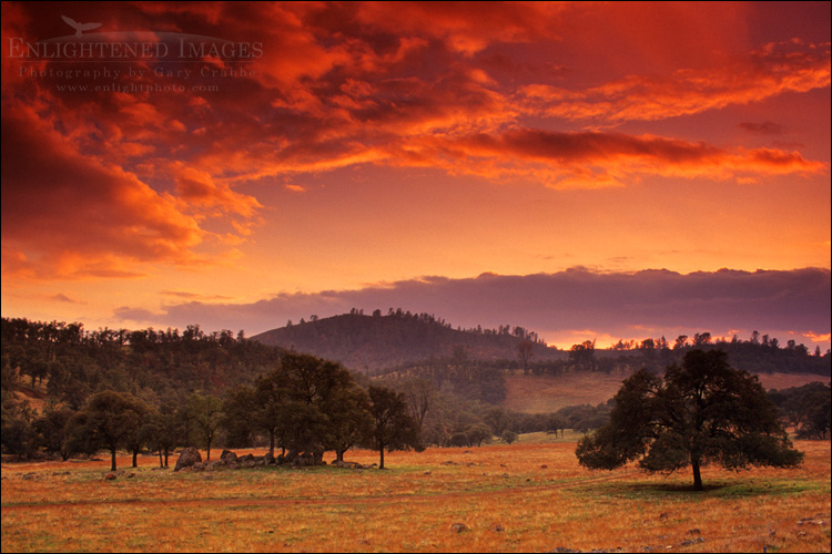 Image: Sunset in the Sierra Foothills near Chinese Camp, California