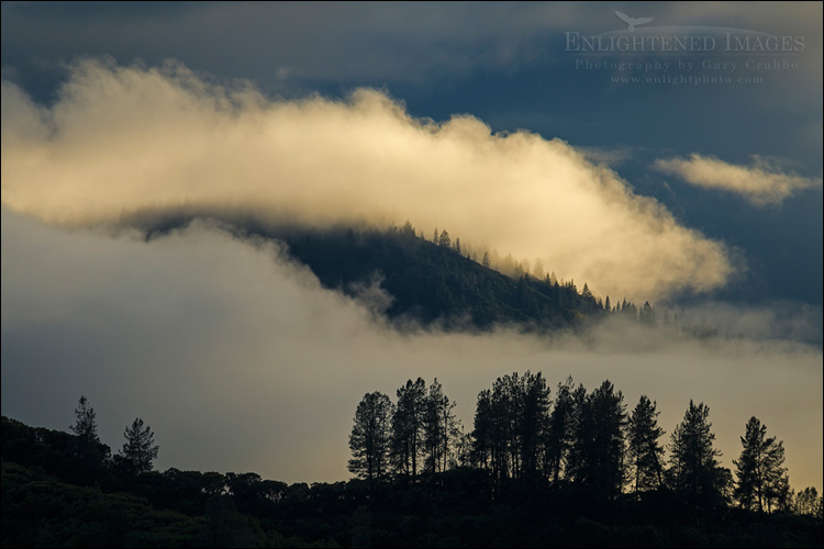 Image: Clearing storm clouds in morning light, Whiskeytown National Recreation Area, Shasta-Trinity National Forest, Shasta County, California