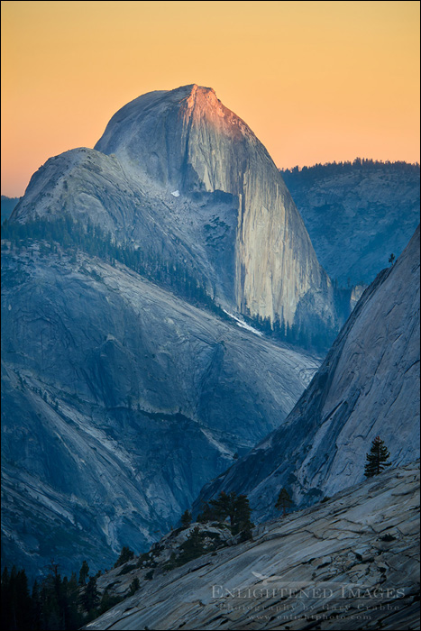 Image: Sunset light on Half Dome from Olmsted Point, Yosemite National Park, California