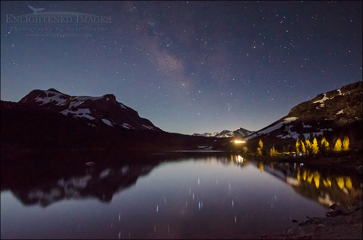 Image: Milky Way stars and night sky over Ellery Lake, near Tioga Pass, just outside Yosemite National Park, California