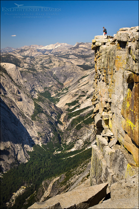 Image: Hikers on the summit of Half Dome, Yosemite National Park, California