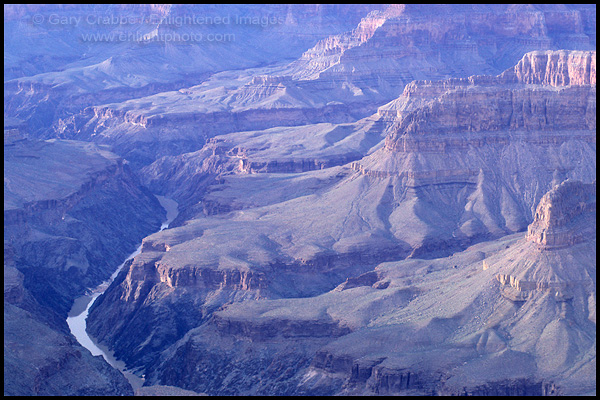 Photo: Colorado River and canyon walls, Grand Canyon National Park, Arizona