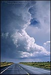 Picture: Cumulonimus thunderstom cloud over desert highway in the Coconino Plateau, near the Grand Canyon, Arizona