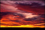 Picture: Red clouds at sunset over the Kaibab Plateau, from the Grand Canyon, Arizona