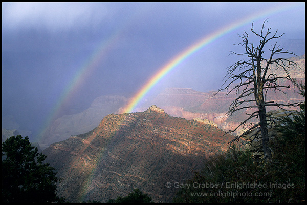 Photo: Double Rainbow over the canyon at Moran Point, South Rim, Grand Canyon National Park, Arizona 