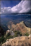 Picture: Afternoon storm clouds rolling over the canyon at Grandview Point, Gand Canyon National Park, Arizona