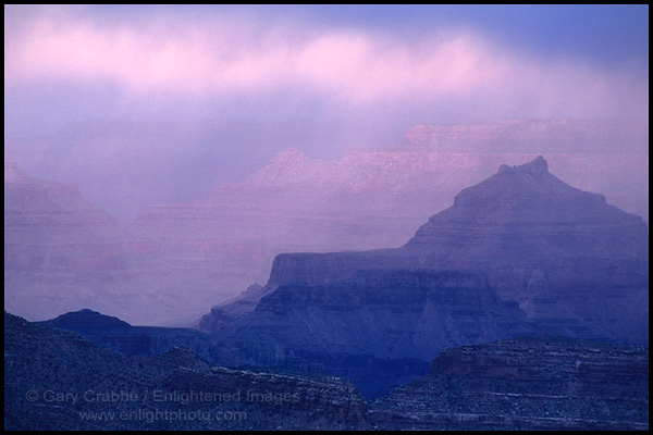 Photo: Summer rain storm and clouds over the Grand Canyon, Grand Canyon National Park, Arizona