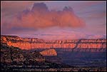Picture: Cloud at sunrise over the canyon rim, Moran Point, South Rim, Grand Canyon National Park, Arizona