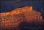 Photo: Sunset light on rock formation inside the Grand Canyon, Grand Canyon National Park, Arizona