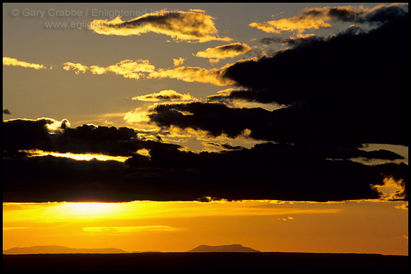 Photo: Clouds at sunset over the Coconino Plateau from the rim of the Grand Canyon, Arizona