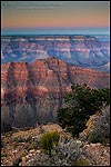 Picture: Colorful rock layers and cliffs as seen from Point Sublime at sunrise, North Rim, Grand Canyon National Park, Arizona